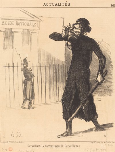 Surveillant la Commission de Surveillance - Honoré Daumier