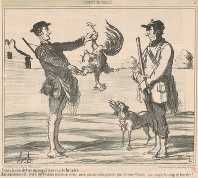 Tenez, je viens de tuer un magnifique ... - Honoré Daumier