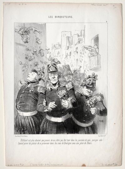 Les Banqueteurs, planche 4 : Rifolard est plus charmant que jamais..., 1848 - Honoré Daumier