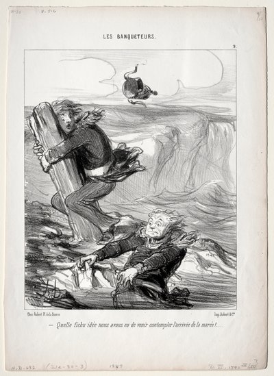 Les Banqueteurs, planche 9 : Quelle idée pitoyable nous avons..., 1849 - Honoré Daumier