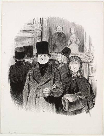 Les beaux jours de la vie, planche 59 : Quand son portrait est au Salon - Honoré Daumier