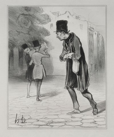 Les Bohémiens de Paris, planche 4 : Le Collecteur de mégots de cigares, 5 décembre 1841 - Honoré Daumier