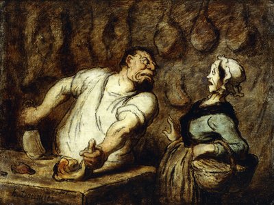 Le boucher au marché de Montmartre, 1857-58 - Honoré Daumier