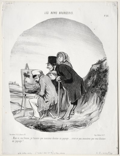 Le Bon Bourgeois, Planche 23 : Mais oui, ma chère, je vous assure que ce monsieur dessine..., 184 - Honoré Daumier