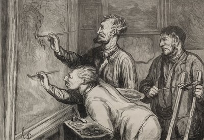 Les Peintres : Le dernier coup de pinceau, Exposition de 1868 - Honoré Daumier