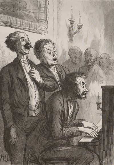 Les chanteurs dans le salon - Honoré Daumier