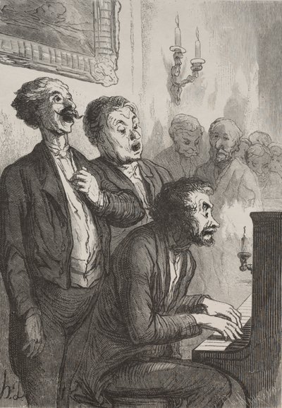 Les chanteurs : Les chanteurs dans le salon - Honoré Daumier