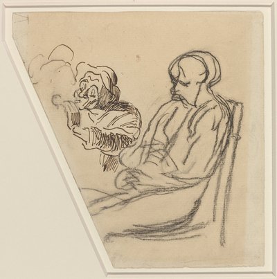 Le fumeur - Honoré Daumier