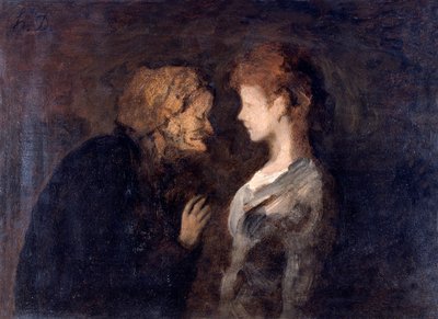 La confidence, Le Secret, 1828-1879 - Honoré Daumier