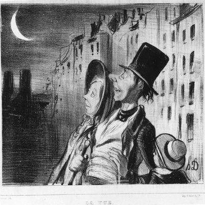 La vue: série tirée de « Cinq sens » - Honoré Daumier