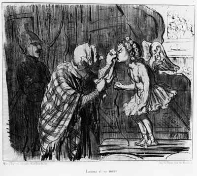 Esquisse de théâtre : amour et mère. Illustration d