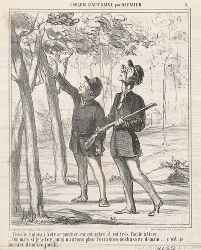 Tiens, le moineau a été séparé - Honoré Daumier