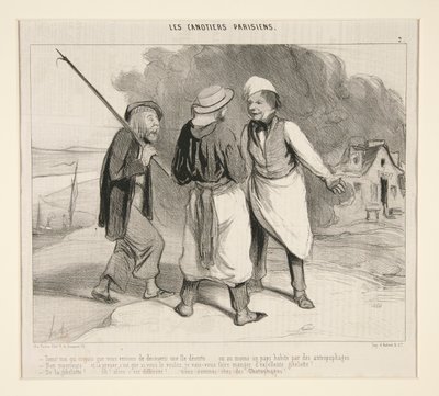 Tiens! moi qui croyais que nous venions de découvrir une île déserte - Honoré Daumier