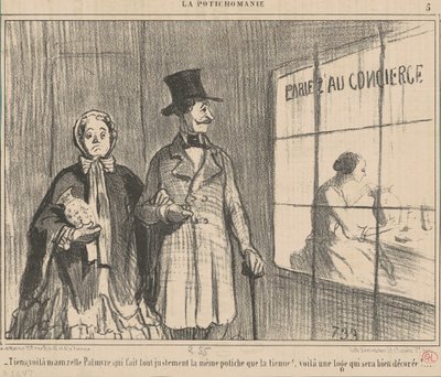 Tiens, voilà mamzelle Palmyre qui fait ... - Honoré Daumier