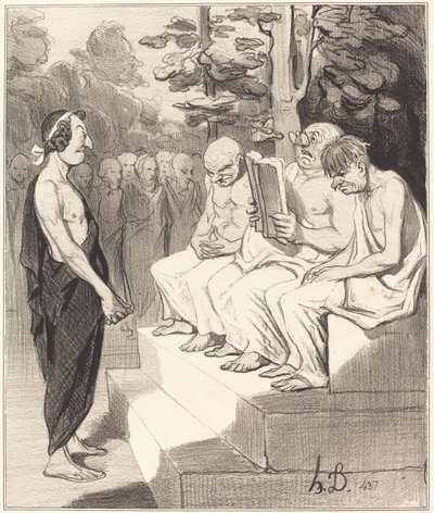 Télémaque interrogé par les sages - Honoré Daumier