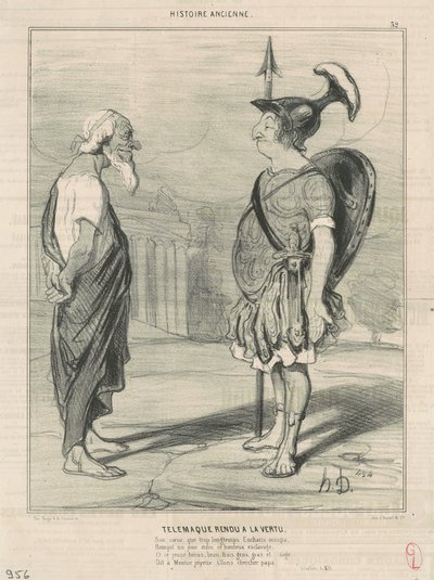Télémaque rendu à la vertu - Honoré Daumier