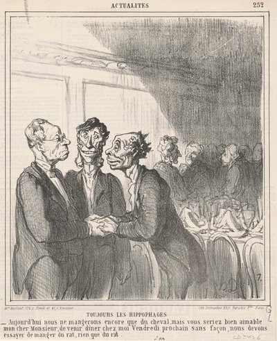 Toujours les hippophages - Honoré Daumier