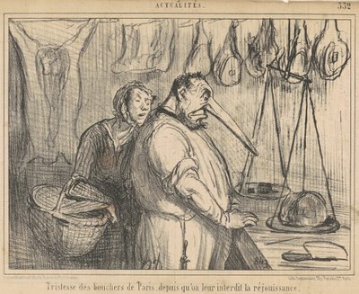 Tristesse des bouchers de Paris - Honoré Daumier