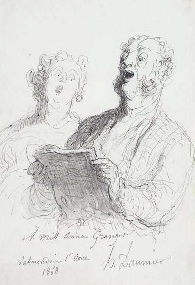 Deux chanteurs, 1868 - Honoré Daumier