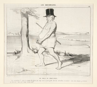Un Abus de Confiance. Les misérables!! voler un avocat de prison qui nage sous la sauvegarde des lois naturelles et sociales! - Honoré Daumier