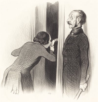 Un amant trop heureux - Honoré Daumier