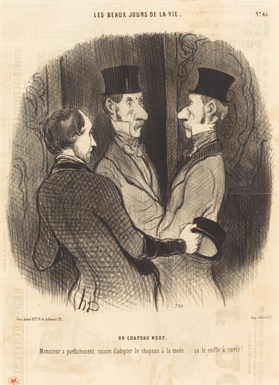 Un chapeau neuf - Honoré Daumier