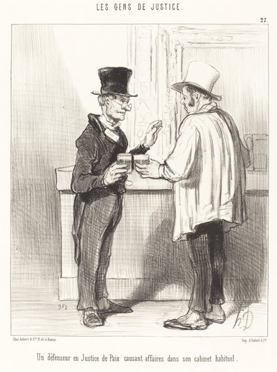 Un défenseur... causant... dans son cabinet habituel - Honoré Daumier