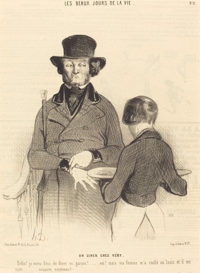 Un Dîner chez Véry - Honoré Daumier