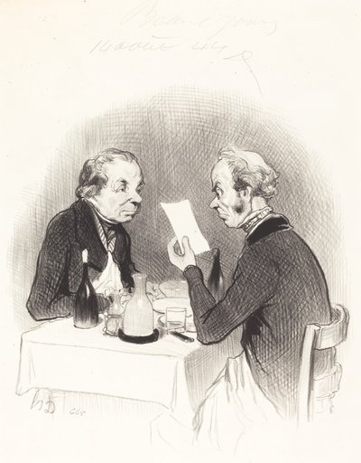 Un Dîner Maigre - Honoré Daumier