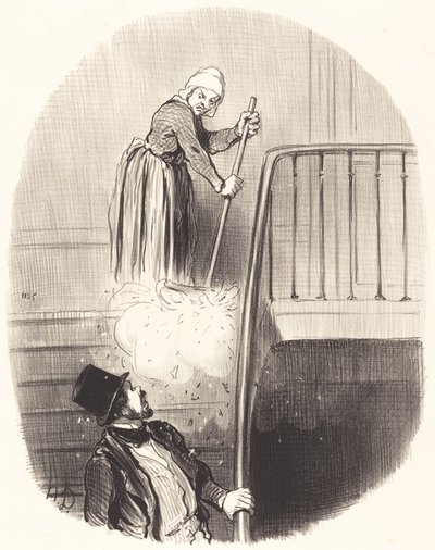 Un locataire qui a eu un oubli le 1er janvier - Honoré Daumier