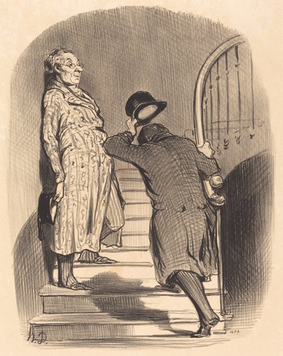 Un Locataire qui paie exactement son terme - Honoré Daumier