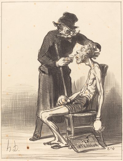 Un lutteur malheureux - Honoré Daumier