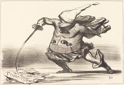 Un Matamore portant une... botte... - Honoré Daumier