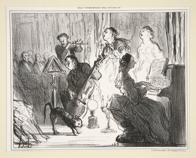Un orchestre dans une maison très comme il faut, no. 8 de Les Comédiens de Société - Honoré Daumier