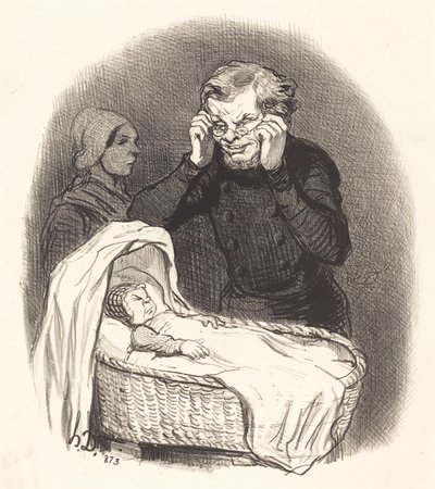 Un Père heureux - Honoré Daumier