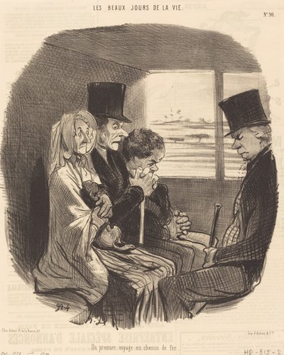 Un Premier voyage en chemin de fer - Honoré Daumier