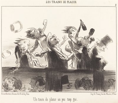 Un train de plaisir un peu trop gai - Honoré Daumier