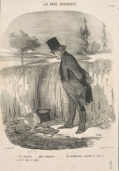 Un chapeau... deux chapeaux... les malheureux... - Honoré Daumier