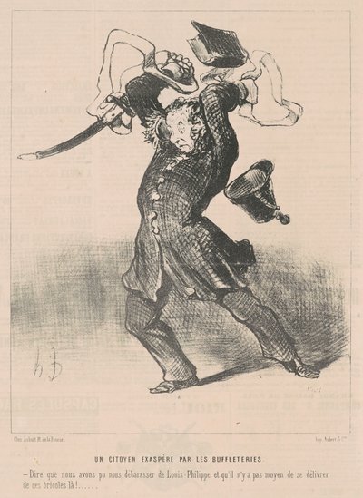 Un citoyen exaspéré par les buffleteries - Honoré Daumier