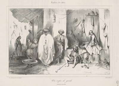 Un corps de garde peint par Decamps - Honoré Daumier