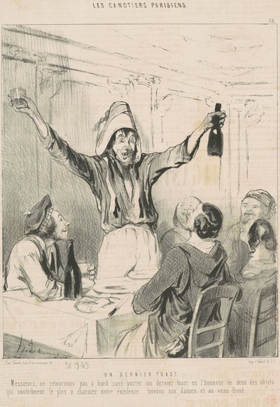 Un dernier toast - Honoré Daumier