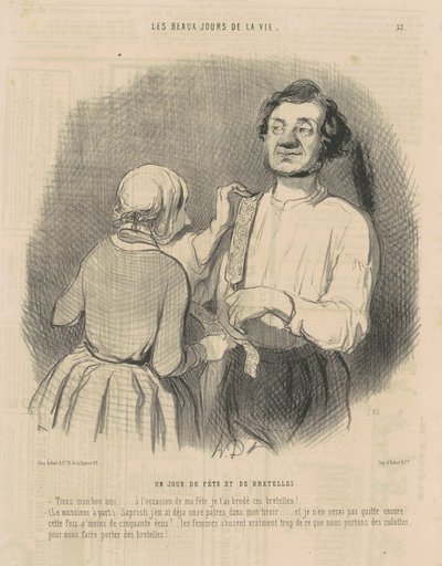 Un jour de fête et de bretelles - Honoré Daumier