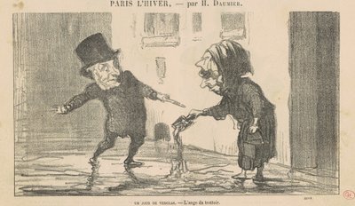 Un jour de verglas - Honoré Daumier