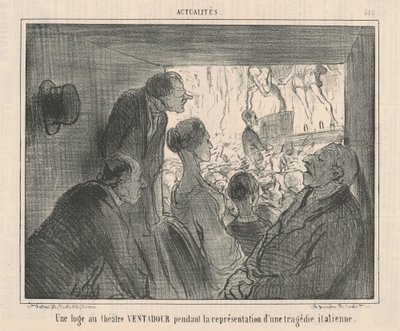Une loge au théâtre Ventadour... - Honoré Daumier