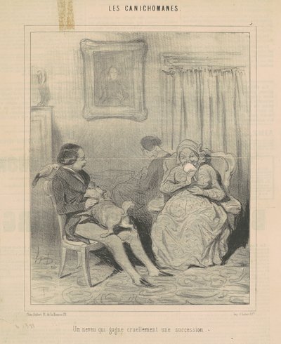 Un neveu qui gagne cruellement une succession - Honoré Daumier