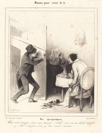 Un quiproquo - Vous vous trompez... allez... au diable... - Honoré Daumier