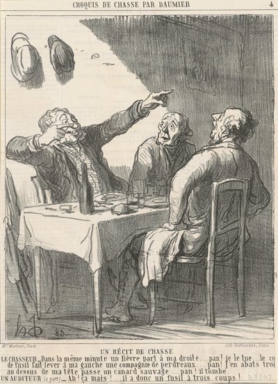 Un récit de chasse - Honoré Daumier