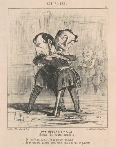 Une réconciliation, scène de haute comédie - Honoré Daumier