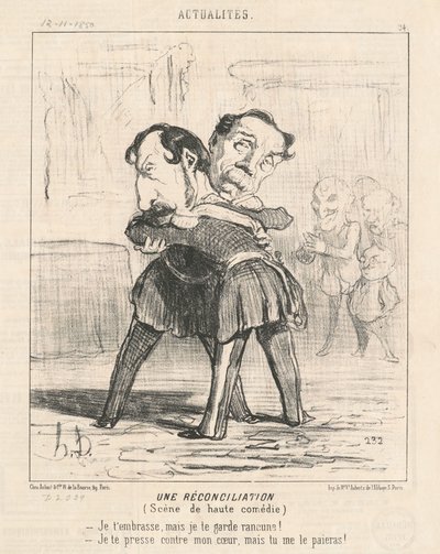 Une réconciliation, scène de haute comédie - Honoré Daumier