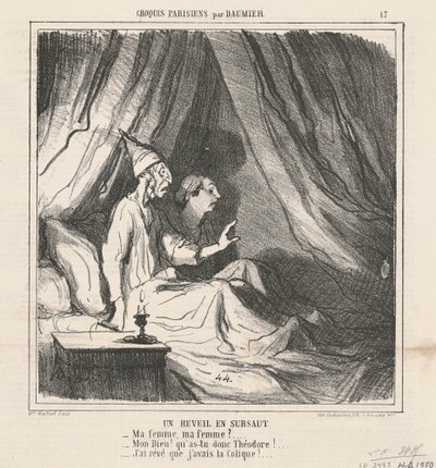 Un réveil en sursaut - Honoré Daumier